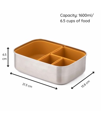 Caja Lunch acero inox Eco Rascals 1600 ml - Silbetika