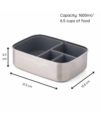 Caja Lunch acero inox Eco Rascals 1600 ml - Silbetika
