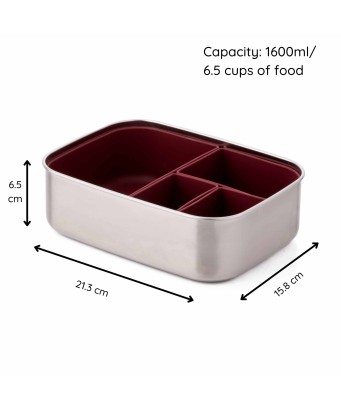 Caja Lunch acero inox Eco Rascals 1600 ml - Silbetika