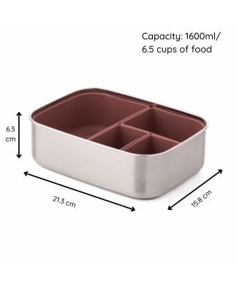 Caja Lunch acero inox Eco Rascals 1600 ml - Silbetika
