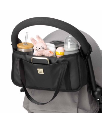 Organizador para cochecito Petunia Black Matte Leatherette
