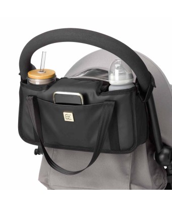 Organizador para cochecito Petunia Black Matte Leatherette