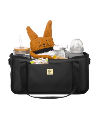 Organizador para cochecito Petunia Black Matte Leatherette