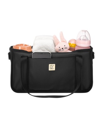 Organizador para cochecito Petunia Black Matte Leatherette