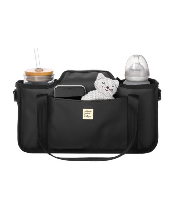 Organizador para cochecito Petunia Black Matte Leatherette