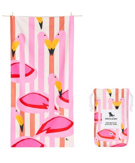 Toalla Dock & Bay flamingos