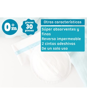 Pack de discos de lactancia Kiokids 30 pcs en Silbetika