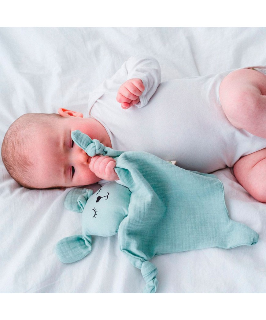 Doudou animalitos algodón orgánico Apunt Barcelona para bebés Modelo Conejo