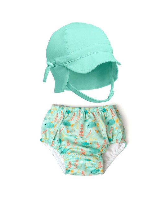 Pack gorro y bañador pañal Ocean Kiokids