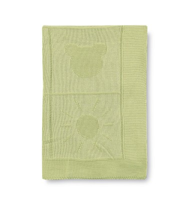 Manta toquilla de bebé Tricot verde 100% Algodón