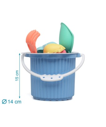 KioKids Set cubo de playa con 7 piezas +18 meses