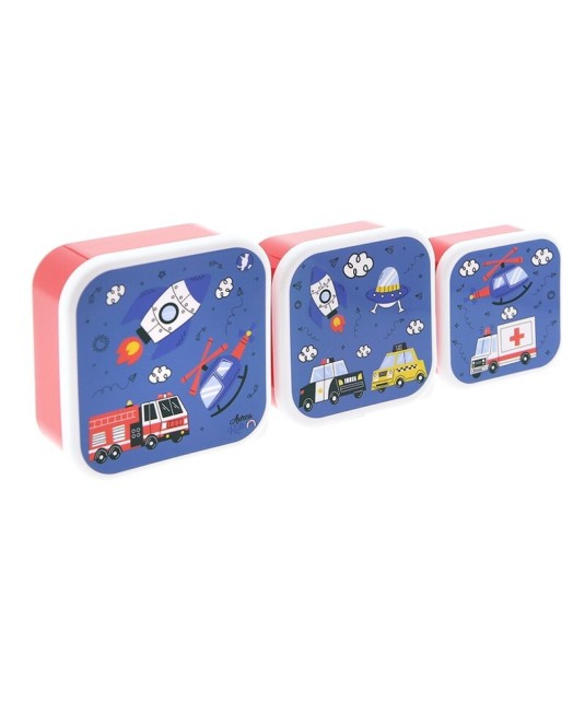 Set de 3 cajitas de almuerzo Cars Lovely Story