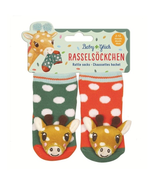 Calcetines con sonajero Jirafa Baby Charms Die Spiegelburg