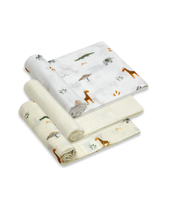 Interbaby Pack de 3 muselinas Savanna