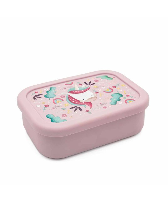 Sassi Caja almuerzo de silicona Unicornio
