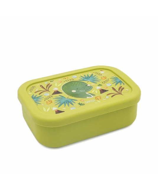 Sassi Caja almuerzo de silicona Dinosaurio