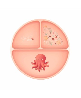 Sassi Plato de silicona con compartimentos Pulpo