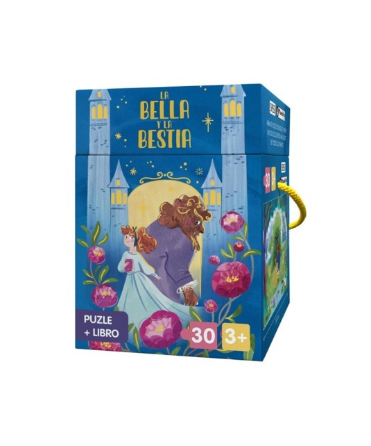 La bella y la bestia: Conjunto puzle y libro