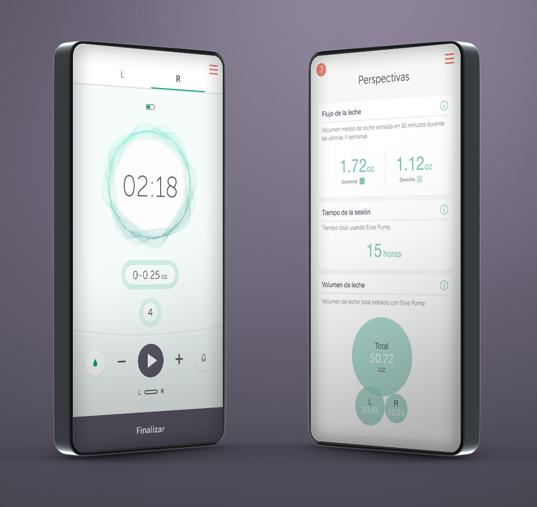 Elvie Pump sacaleches con app de movil