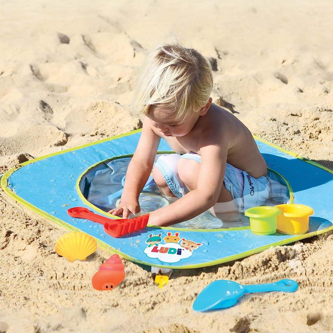 Piscina de bebé para la playa 123 Soleil + 8 Juguetes