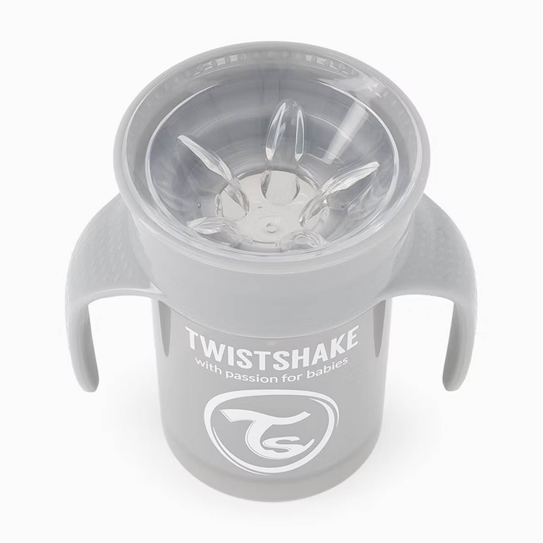 Twistshake 360˚ Cup Vaso antiderrame a partir de 6 meses Color Gris